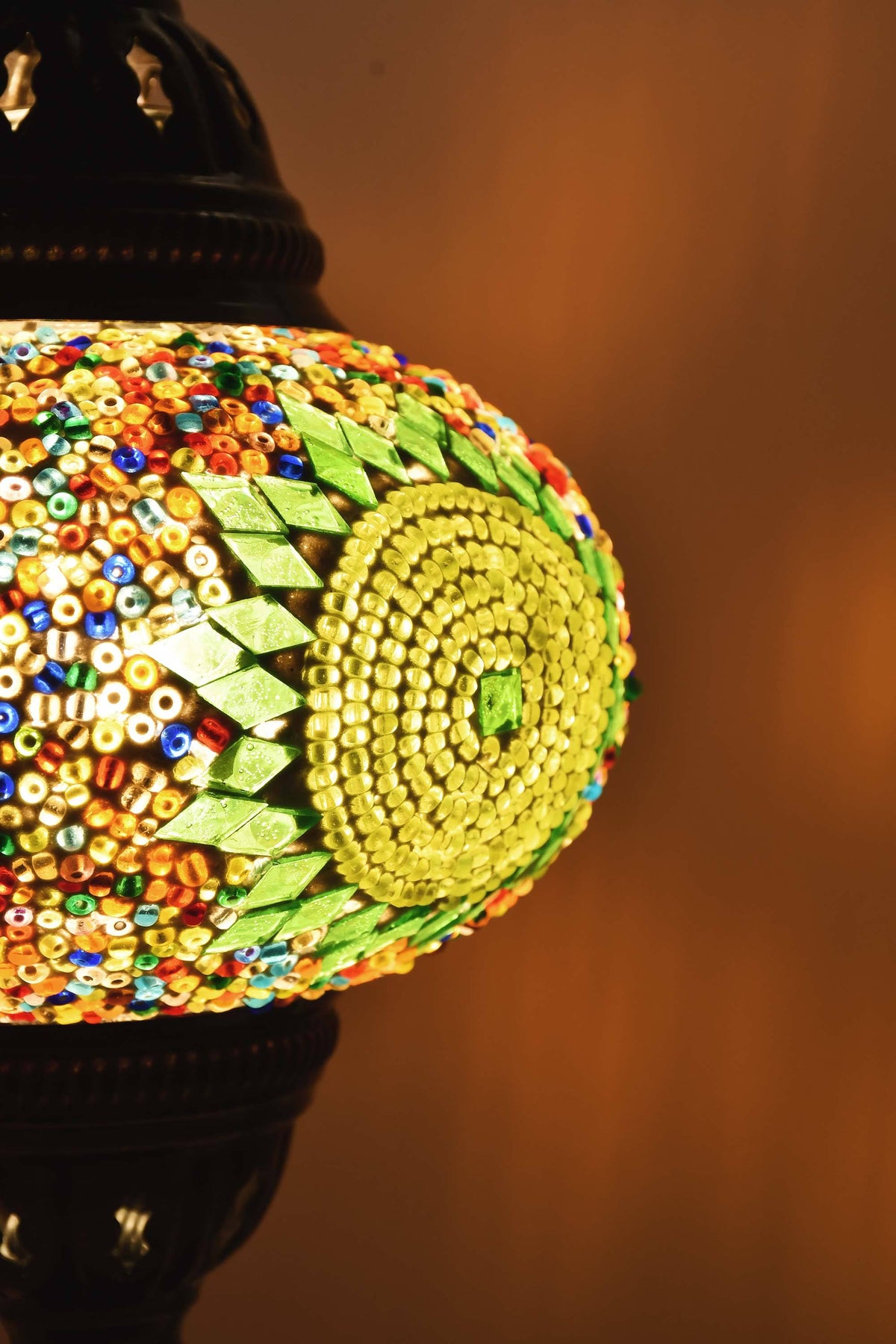 Turkish Table Lamp Multicoloured Mix Circle Beads Lighting Sydney Grand Bazaar 