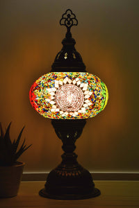 Turkish Table Lamp Multicoloured Mix Circle Beads Lighting Sydney Grand Bazaar 