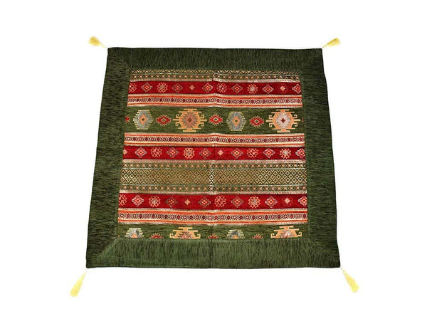 Turkish Tablecloth Aztec, Dark Green Red Textile Sydney Grand Bazaar 
