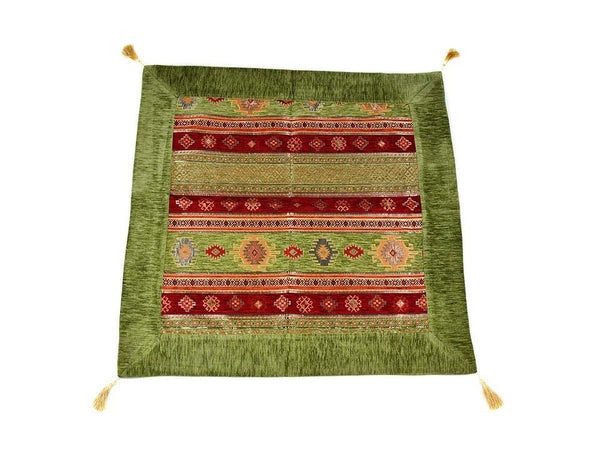 Turkish Tablecloth Aztec, Light Green Red Textile Sydney Grand Bazaar 