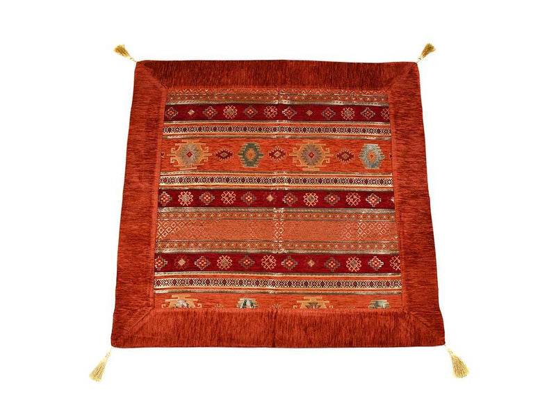 Turkish Tablecloth Aztec, Rusty Orange Red Textile Sydney Grand Bazaar 