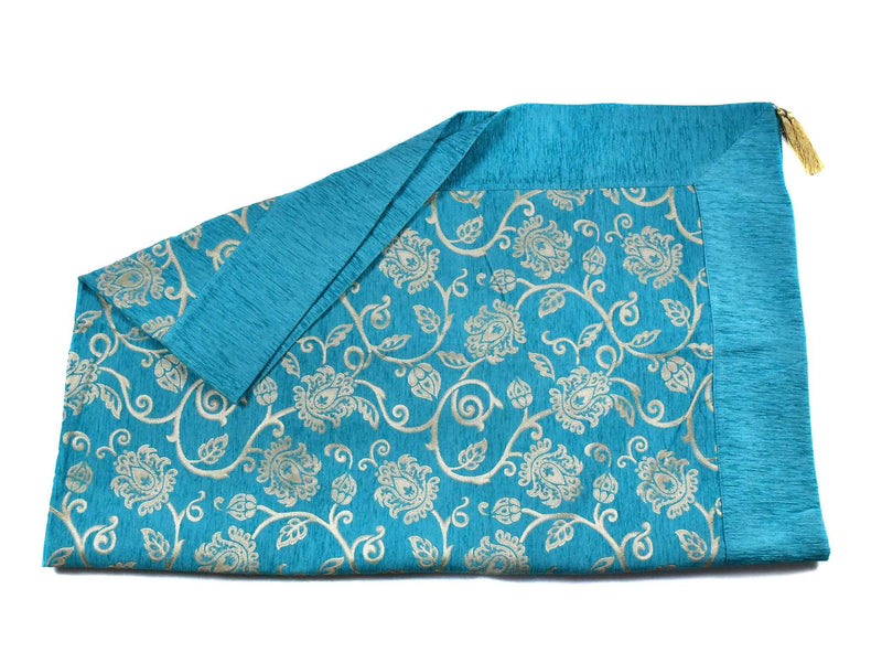 Turkish Tablecloth New Floral, Turquoise Textile Sydney Grand Bazaar 220cm x 165cm 
