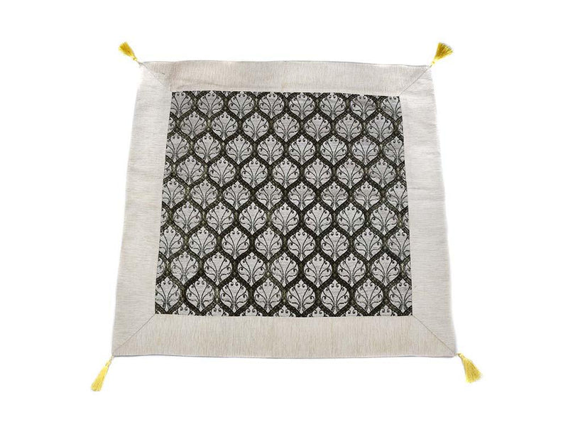 Turkish Tablecloth Tradition Collection, White Textile Sydney Grand Bazaar 90cm x 90cm 