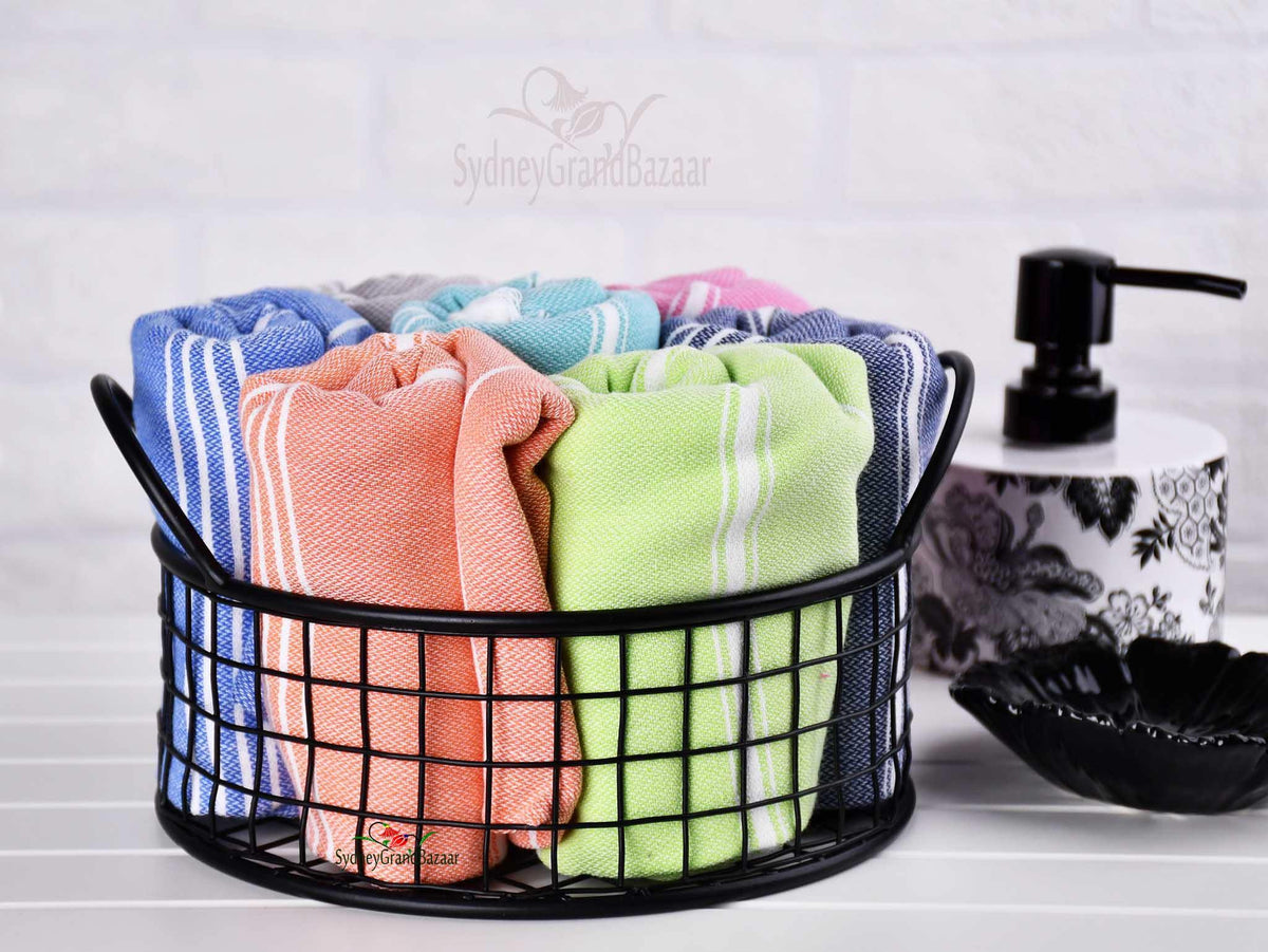 Turkish Tea Towel Classic Striped Set of 4 Collection 3 Turkish Towel Sydney Grand Bazaar 