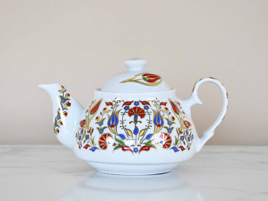 Turkish Teapot Iznik Flower Design 3 Ceramic Sydney Grand Bazaar 