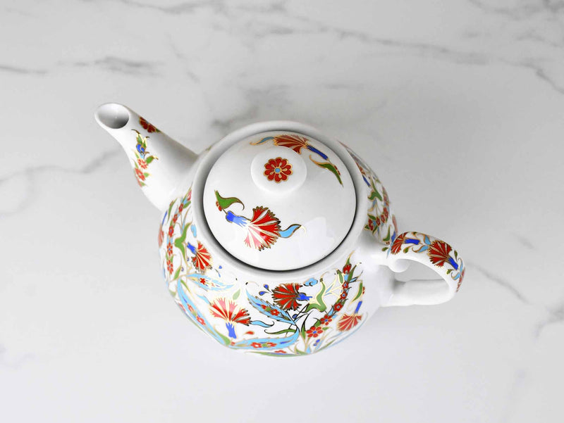 Turkish Teapot Iznik Flower Design 4 Ceramic Sydney Grand Bazaar 