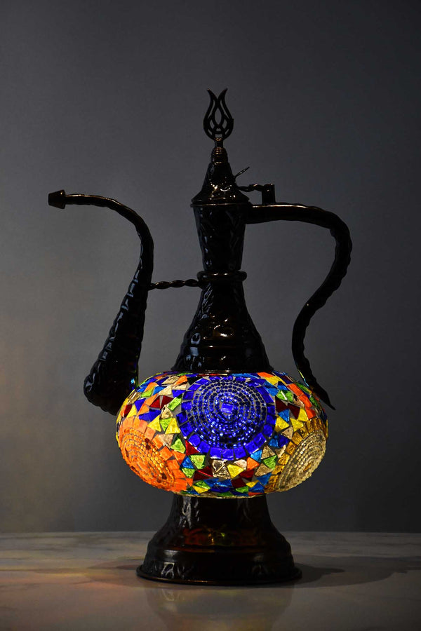 Turkish Teapot Mosaic Lamp Multi Circle Design 1 Lighting Sydney Grand Bazaar 