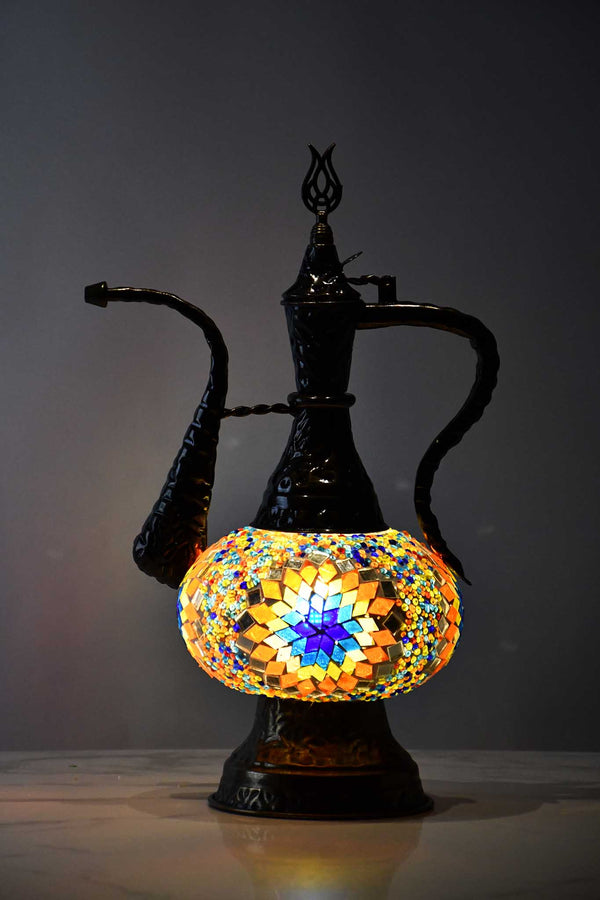 Turkish Teapot Mosaic Lamp Star Beads Design 3 Colourful Lighting Sydney Grand Bazaar 