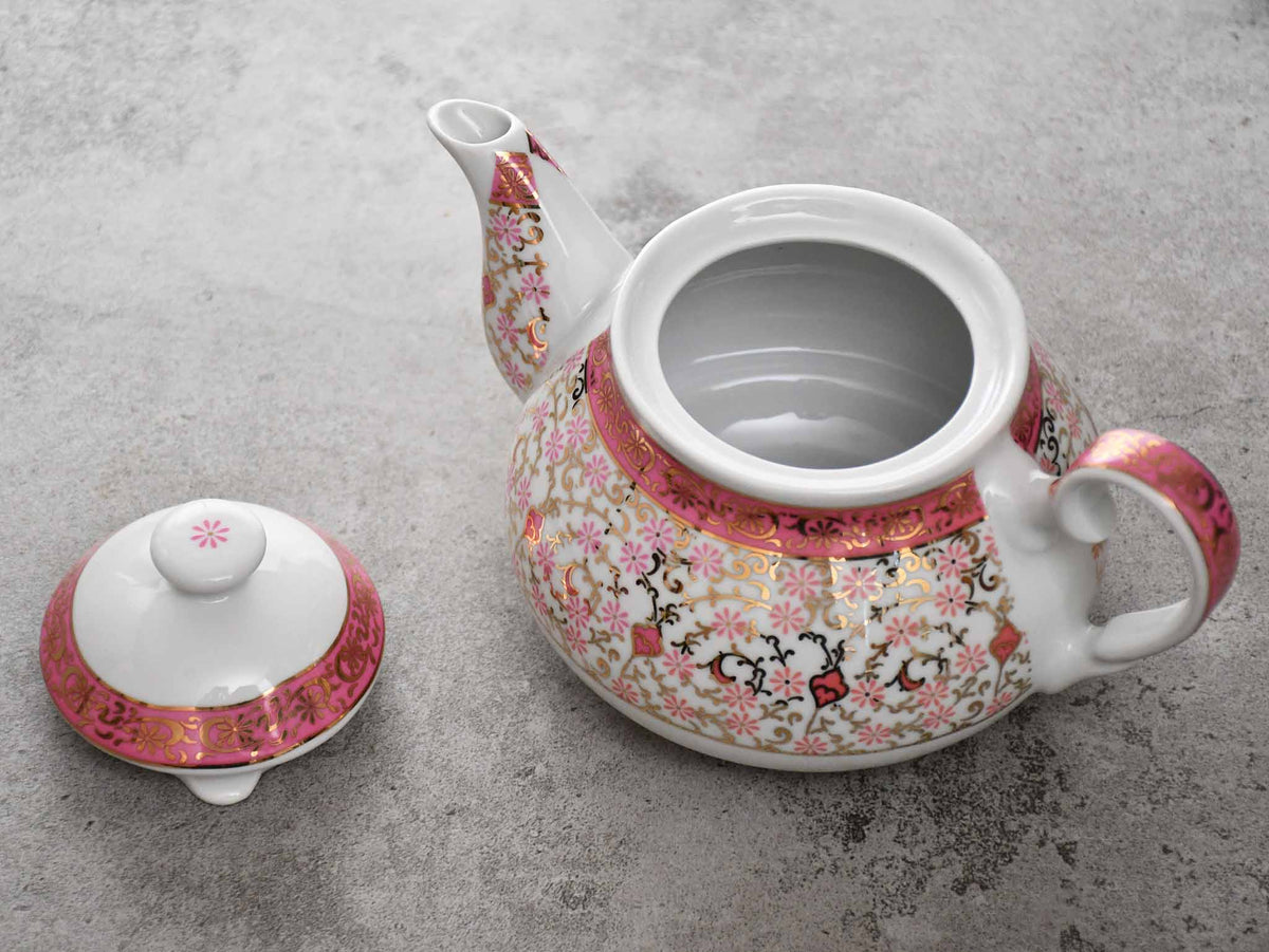 Turkish Teapot Sedef Pink Daisy Ceramic Sydney Grand Bazaar 