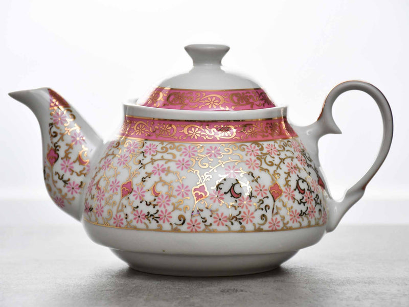 Turkish Teapot Sedef Pink Daisy Ceramic Sydney Grand Bazaar 