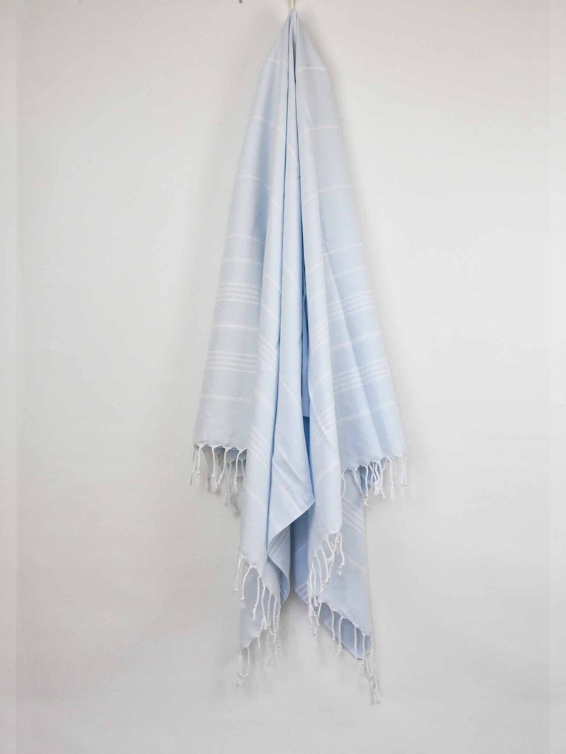 Turkish Towel Classic Striped Baby Blue Turkish Towel Sydney Grand Bazaar 