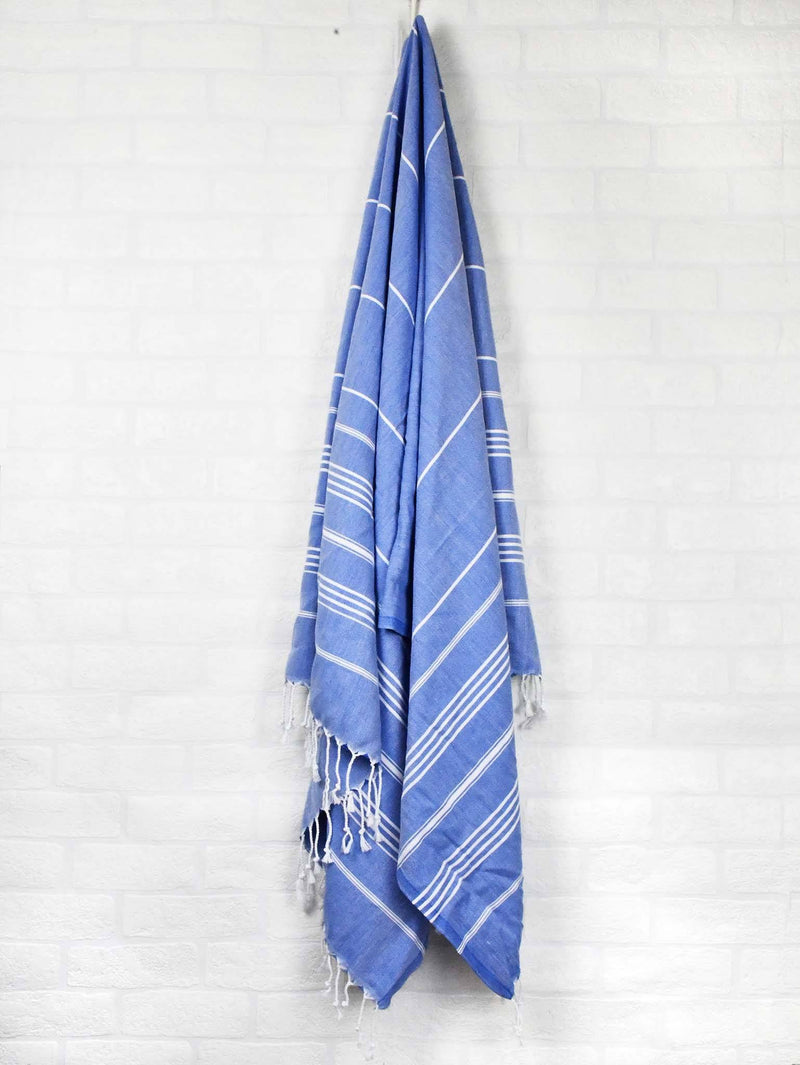 Turkish Towel Classic Striped Blue Turkish Towel Sydney Grand Bazaar 