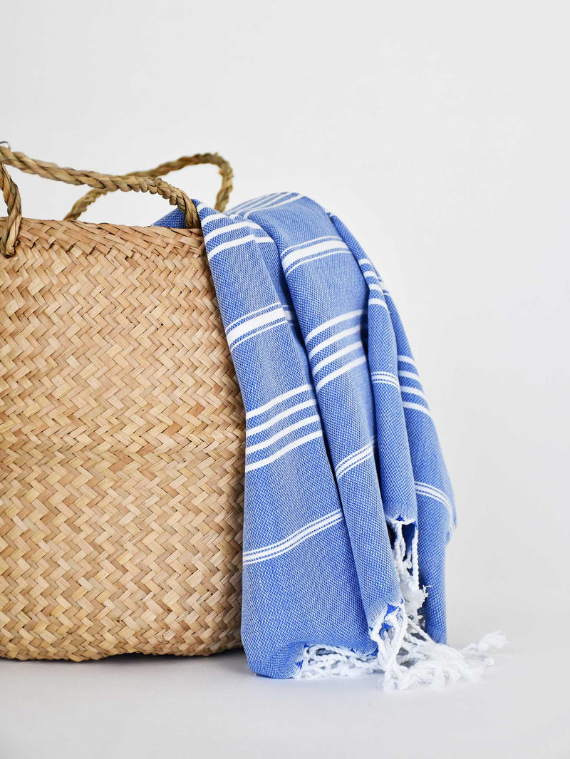 Turkish Towel Classic Striped Light Blue