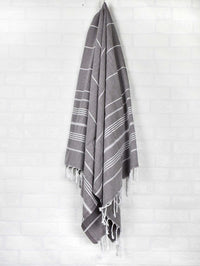 Turkish Towel Classic Striped Coffee Brown Turkish Towel Sydney Grand Bazaar 