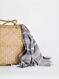 Turkish Towel Classic Striped Coffee Brown Turkish Towel Sydney Grand Bazaar 