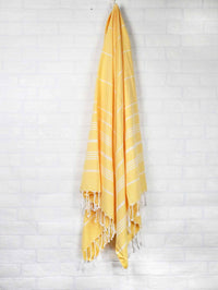 Turkish Towel Classic Striped Honey Yellow Turkish Towel Sydney Grand Bazaar 