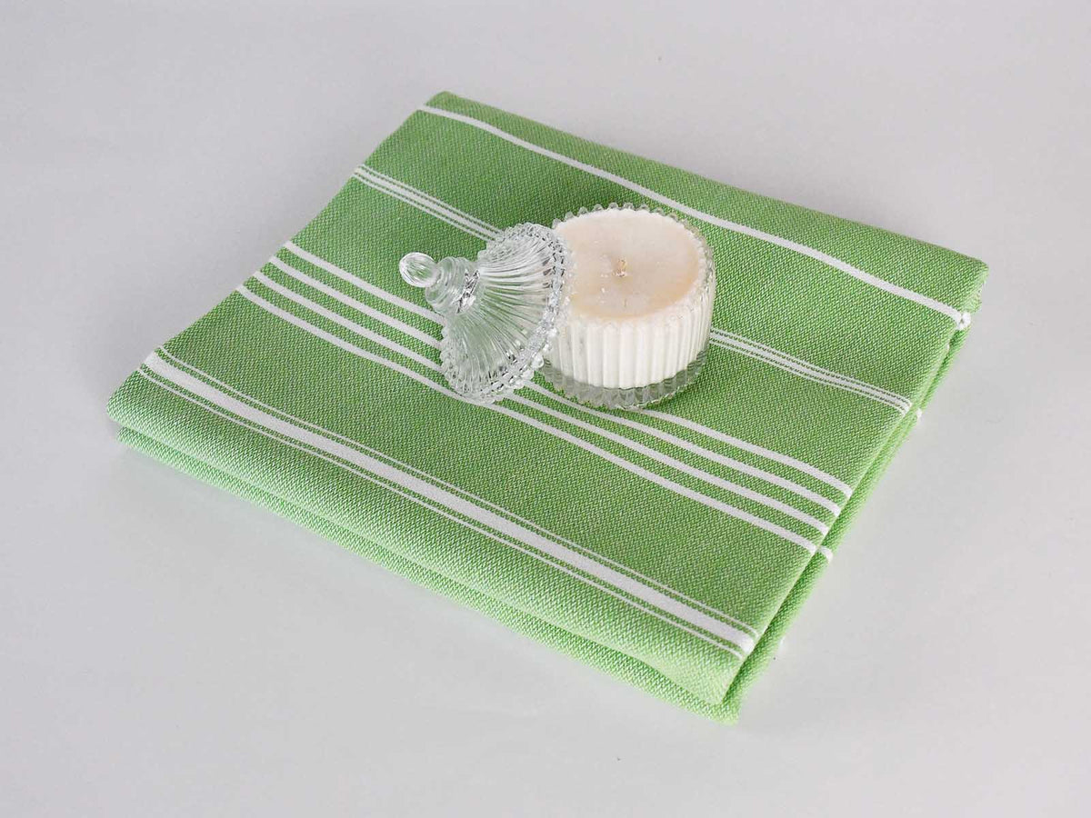 Turkish Towel Classic Striped Leaf Green Turkish Towel Sydney Grand Bazaar 