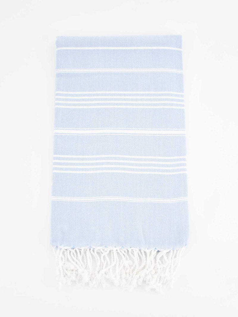 Turkish Towel Classic Striped Light Blue Turkish Towel Sydney Grand Bazaar 