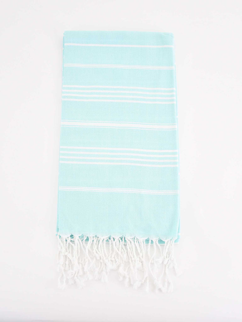 Turkish Towel Classic Striped Light Blue