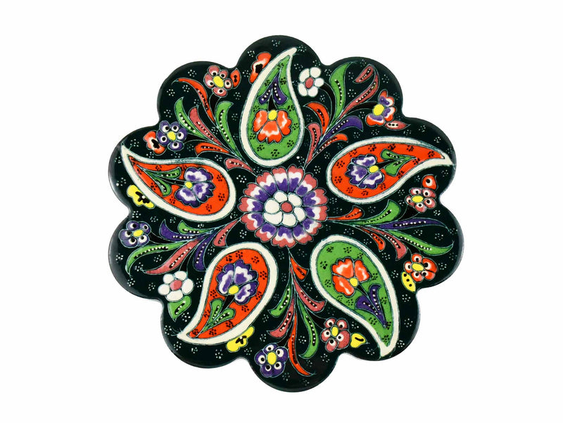 Turkish Trivet Flower Collection Dark Green Ceramic Sydney Grand Bazaar 10 
