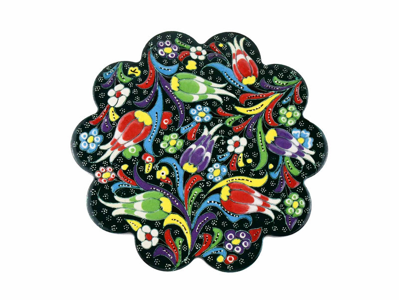 Turkish Trivet Flower Collection Dark Green Ceramic Sydney Grand Bazaar 4 