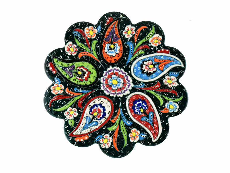 Turkish Trivet Flower Collection Dark Green Ceramic Sydney Grand Bazaar 9 