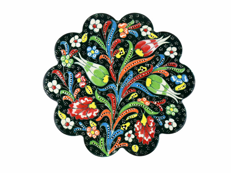 Turkish Trivet Flower Collection Dark Green Ceramic Sydney Grand Bazaar 15 