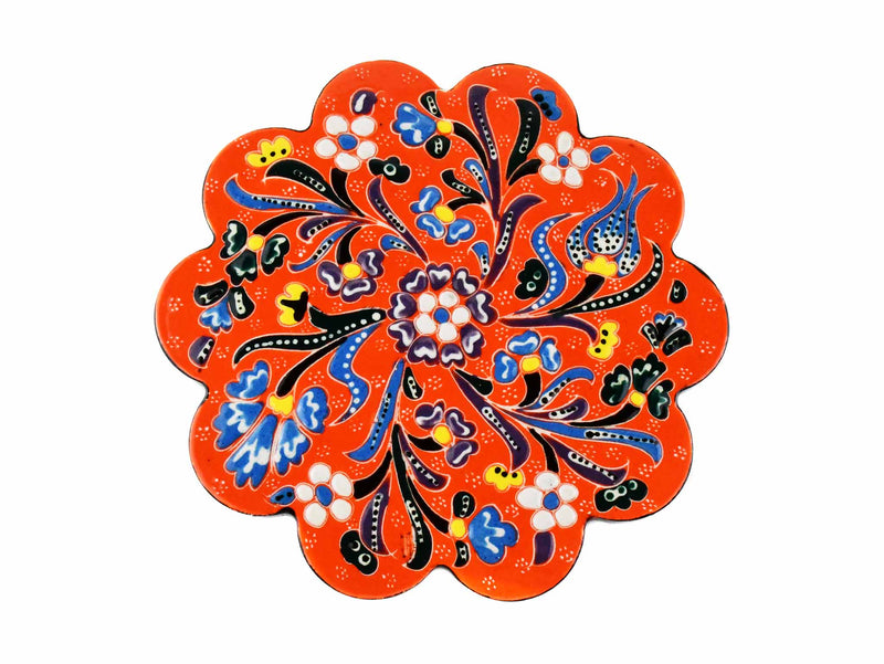 Turkish Trivet Flower Collection Orange Ceramic Sydney Grand Bazaar 5 