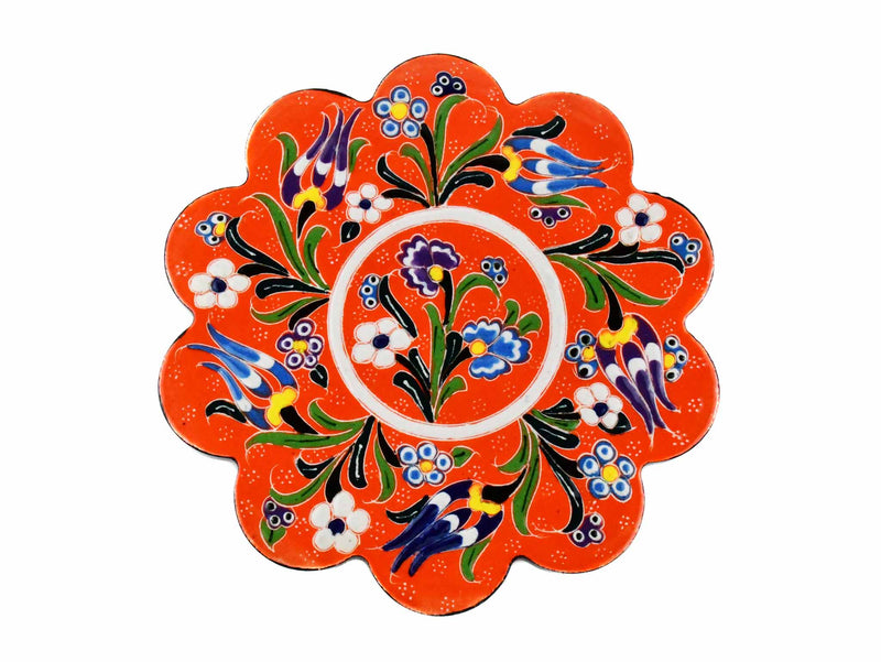 Turkish Trivet Flower Collection Orange Ceramic Sydney Grand Bazaar 13 