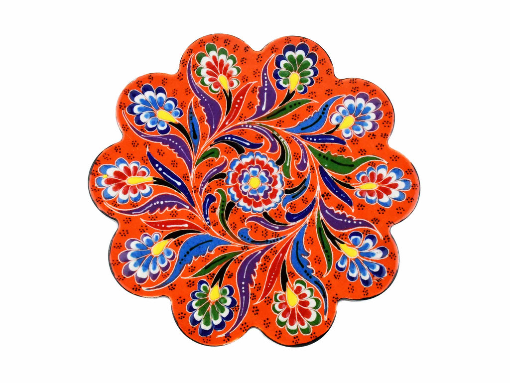 Turkish Trivet Flower Collection Orange Ceramic Sydney Grand Bazaar 1 