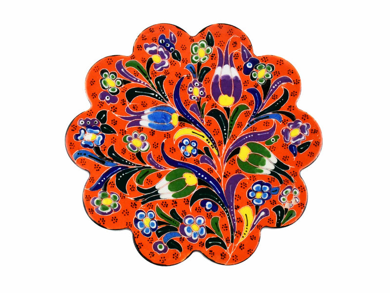 Turkish Trivet Flower Collection Orange Ceramic Sydney Grand Bazaar 9 