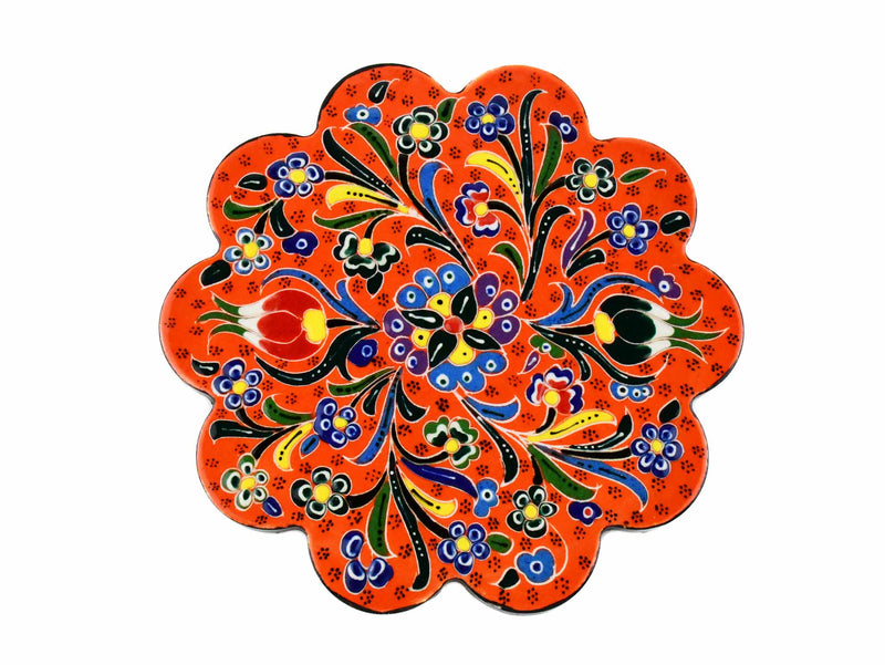 Turkish Trivet Flower Collection Orange Ceramic Sydney Grand Bazaar 6 