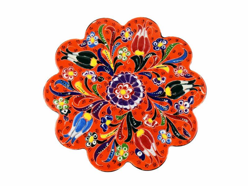 Turkish Trivet Flower Collection Orange Ceramic Sydney Grand Bazaar 8 