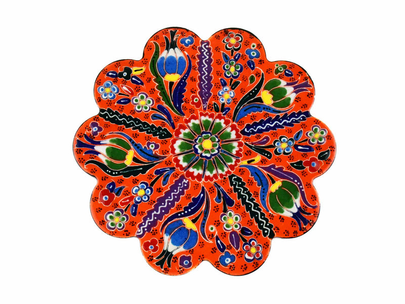 Turkish Trivet Flower Collection Orange Ceramic Sydney Grand Bazaar 3 