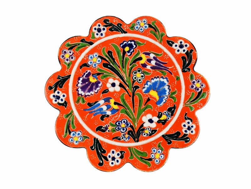 Turkish Trivet Flower Collection Orange Ceramic Sydney Grand Bazaar 12 
