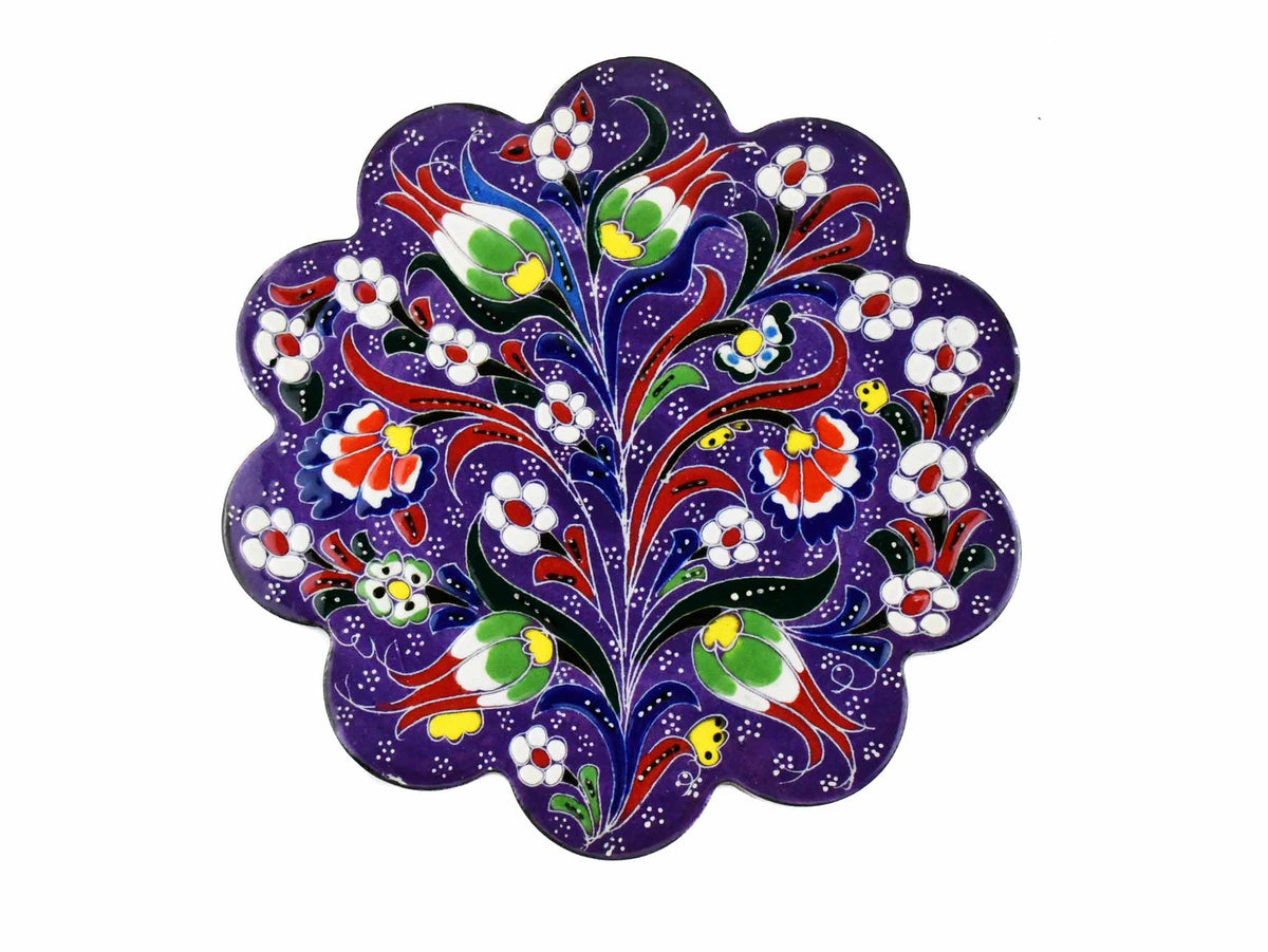 Turkish Trivet Flower Collection Purple Ceramic Sydney Grand Bazaar 