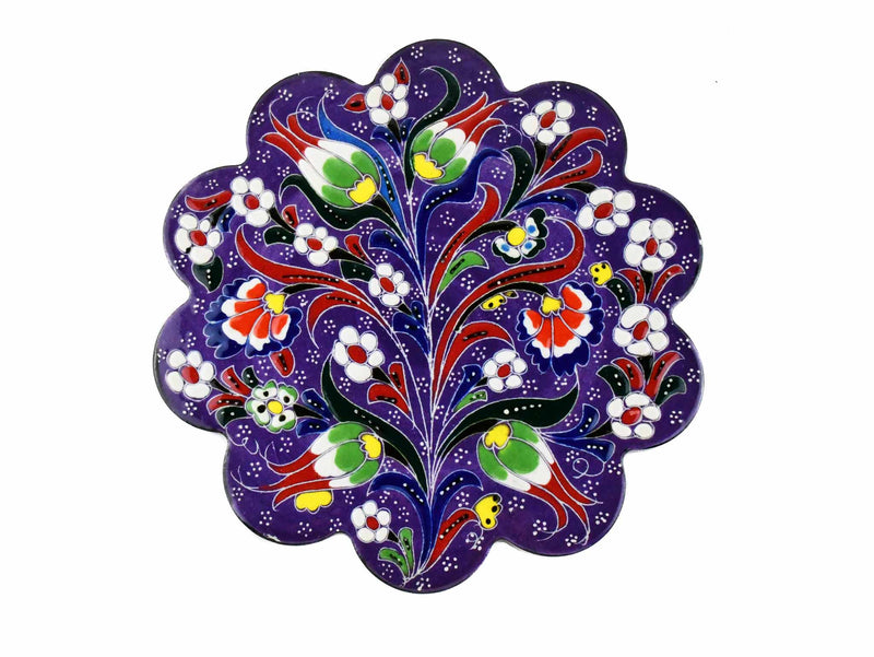 Turkish Trivet Flower Collection Purple Ceramic Sydney Grand Bazaar 