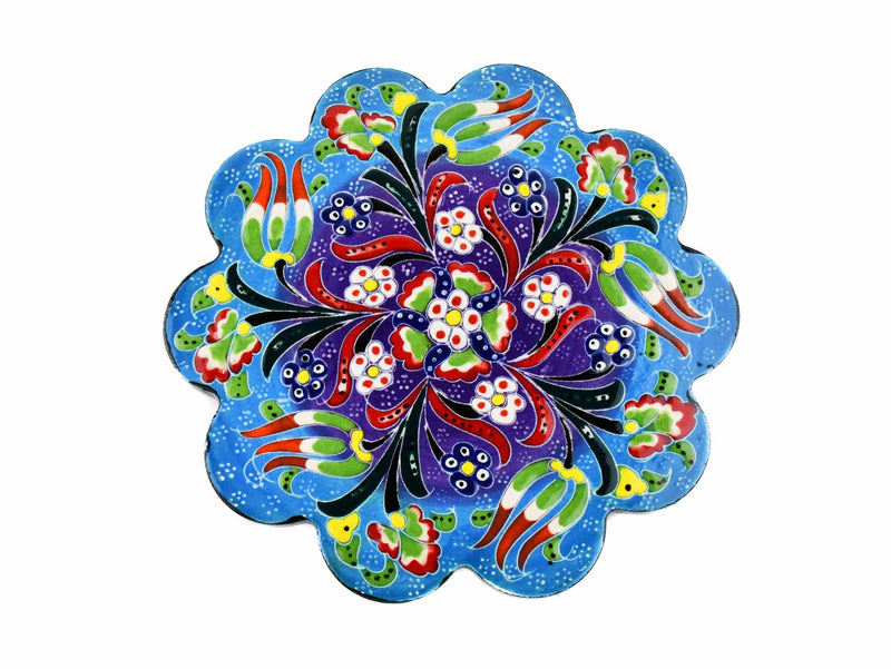 Turkish Trivet Flower Collection Two Tone Light Blue Ceramic Sydney Grand Bazaar 5 