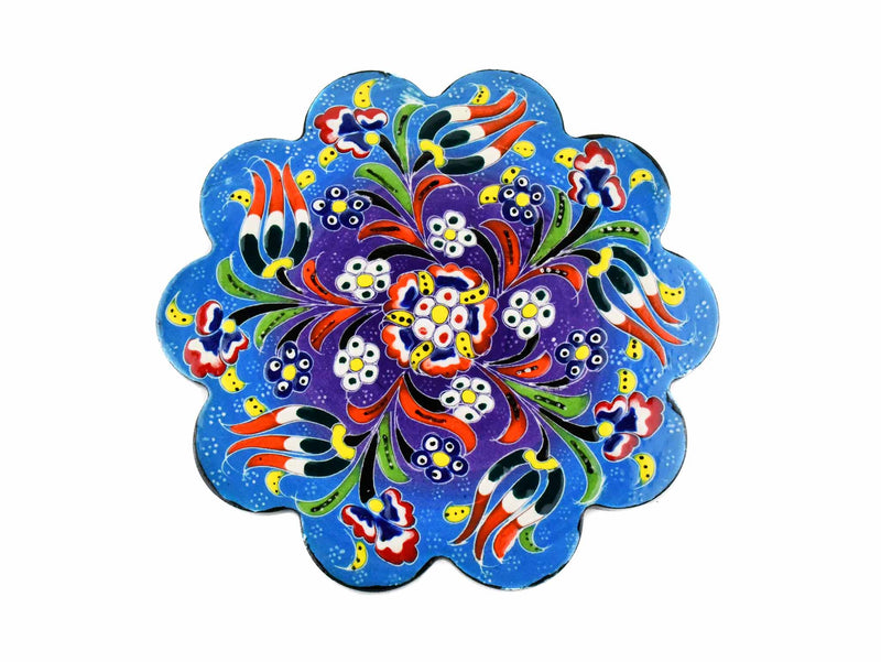 Turkish Trivet Flower Collection Two Tone Light Blue Ceramic Sydney Grand Bazaar 4 