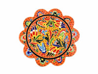 Turkish Trivet Flower Collection Two Tone Orange Ceramic Sydney Grand Bazaar 5 