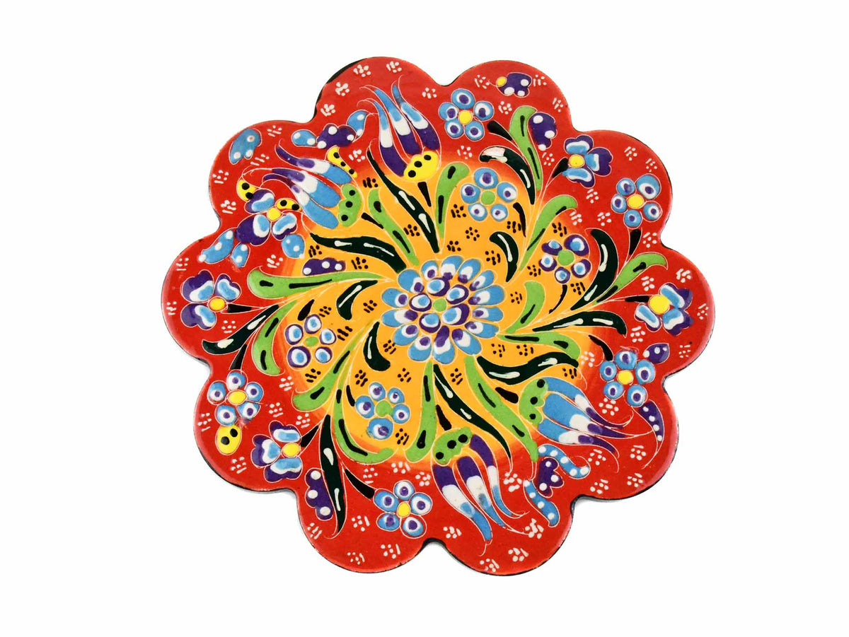 Turkish Trivet Flower Collection Two Tone Red Ceramic Sydney Grand Bazaar 7 