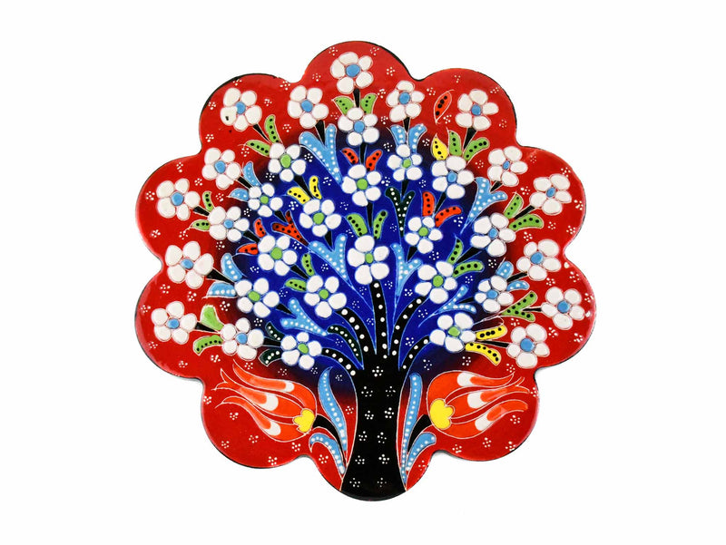 Turkish Trivet Flower Collection Two Tone Red Ceramic Sydney Grand Bazaar 17 