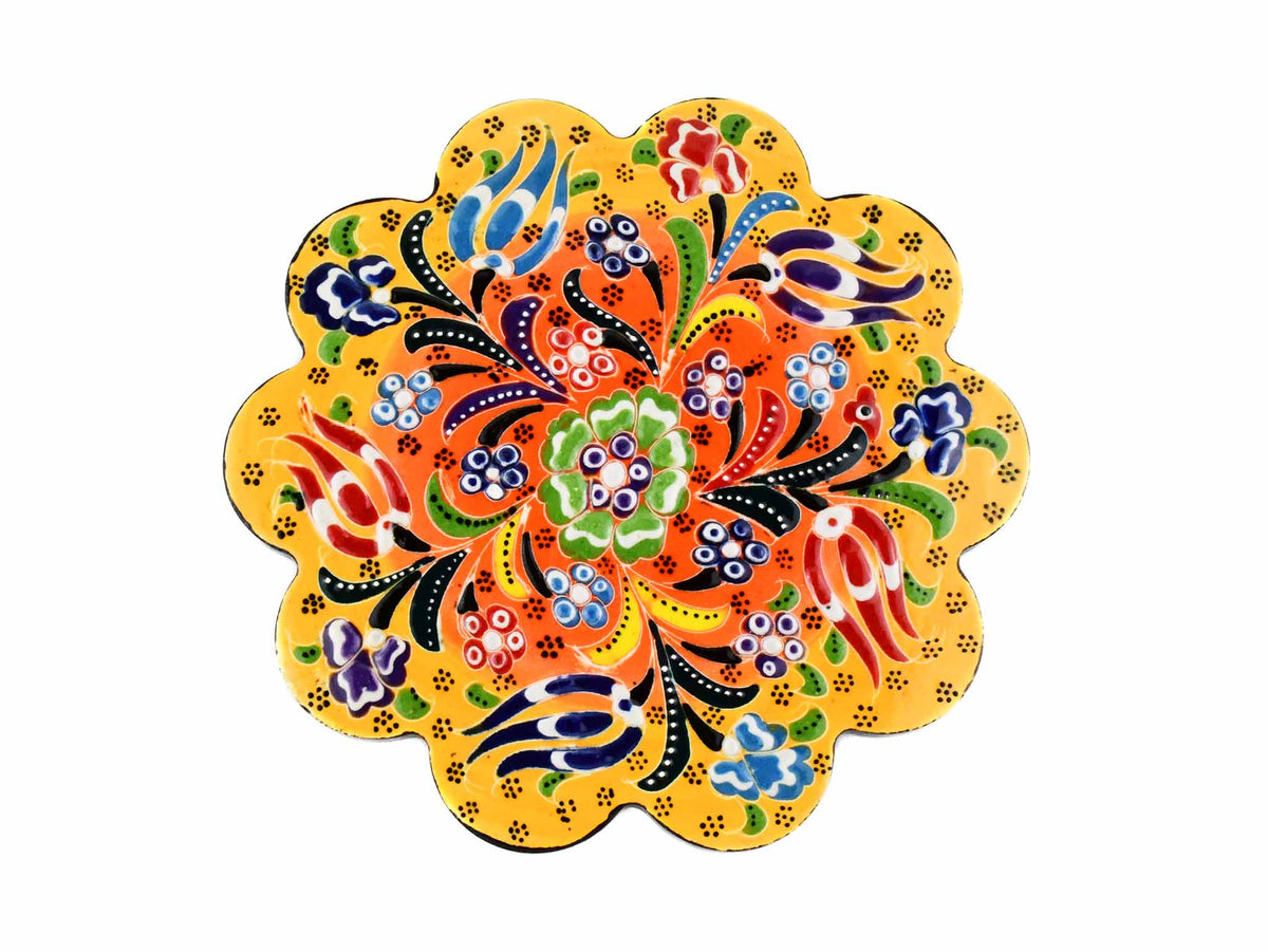 Turkish Trivet Flower Collection Two Tone Yellow Ceramic Sydney Grand Bazaar 1 