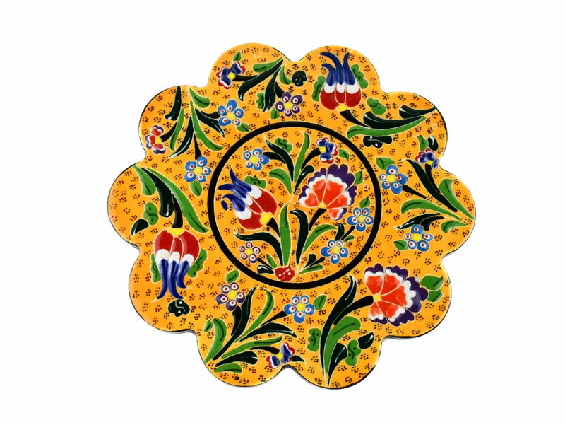 Turkish Trivet Flower Collection Yellow Ceramic Sydney Grand Bazaar 16 