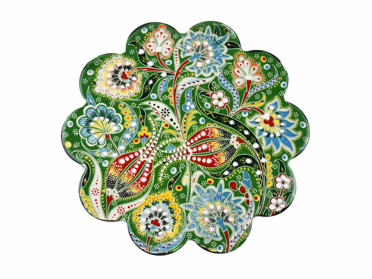 Turkish Trivet Ottoman Flower Collection Green Ceramic Sydney Grand Bazaar 4 