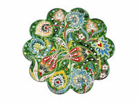 Turkish Trivet Ottoman Flower Collection Green Ceramic Sydney Grand Bazaar 4 