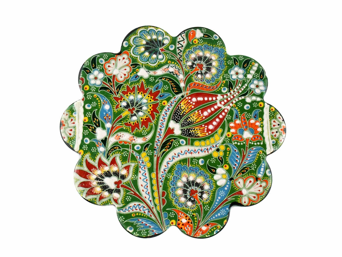 Turkish Trivet Ottoman Flower Collection Green Ceramic Sydney Grand Bazaar 3 