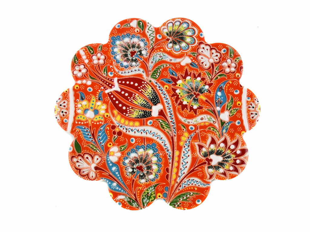 Turkish Trivet Ottoman Flower Collection Orange Ceramic Sydney Grand Bazaar 1 