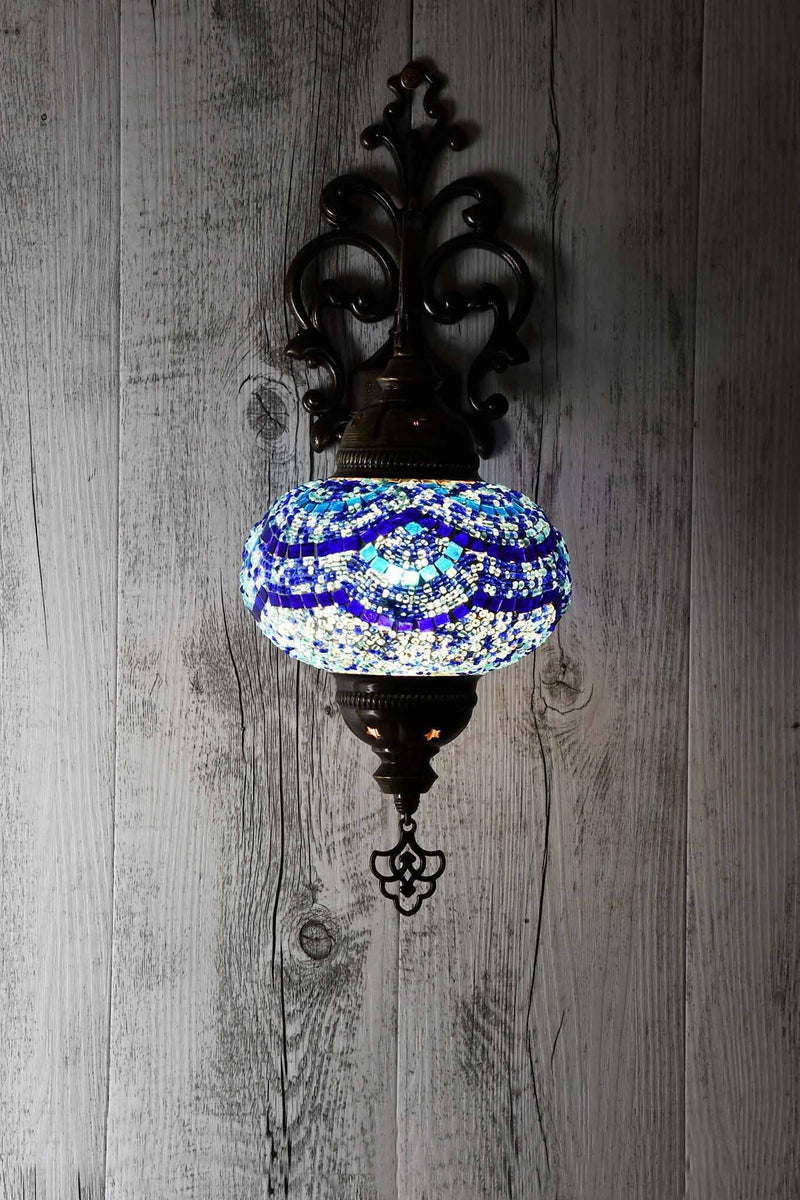 Turkish Wall Light Single Blue Shell Lighting Sydney Grand Bazaar 