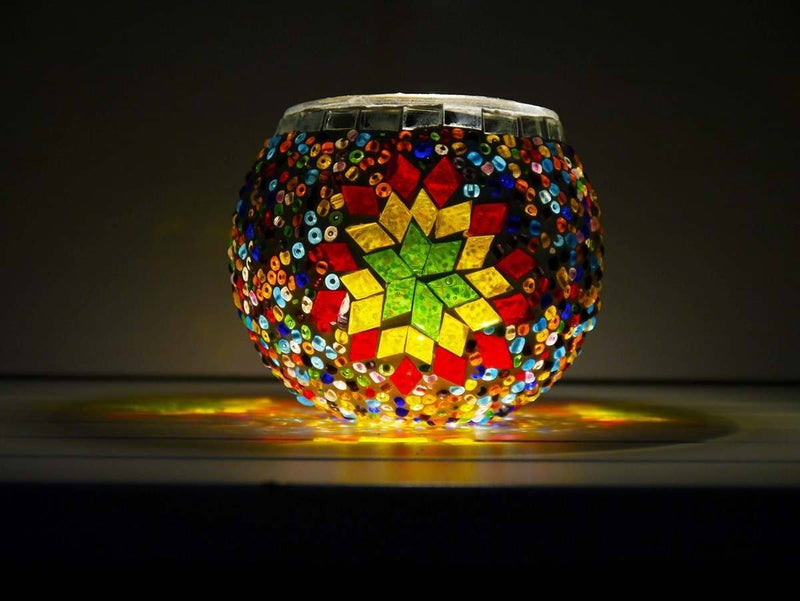 turkish mosaic candle holder multicoloured